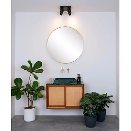 TAYLOR bathroom ceiling spotlight 4xGU10, IP44, Black (Lucide)