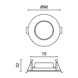 Round recessed LED downlight 3/5/7W 3CCT 560 lm white (Optonica 13201)