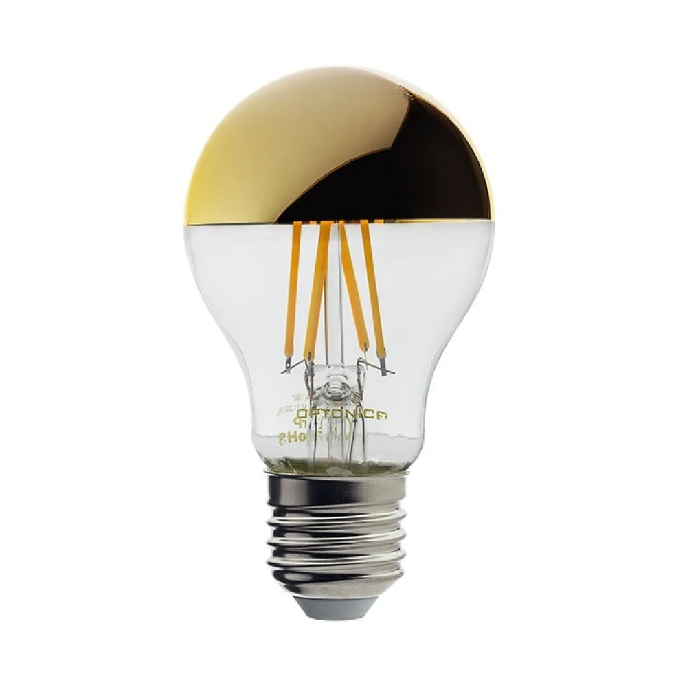 A60 LED bulb E27 7W 800lm 2700K half-gold glass (Optonica 1896)