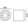 Surface ceiling light round gypsum, GU10 max 10W (Optonica)