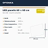LED panel 60×60 cm 29W 3600lm 2700K with driver (Optonica 2384)