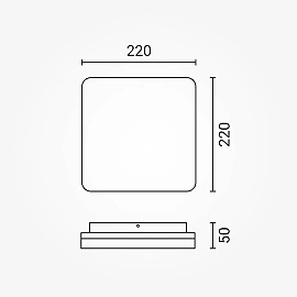 LED ceiling light with microwave sensor 18W 1880lm CCT IP54 (Optonica 2506)