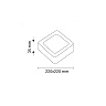 LED surface panel square 18W, 2800K, 1440lm (OPTONICA)