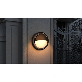 Outdoor LED ceiling/wall light 24W 2400lm 3000K IP65 black (Optonica 2830)