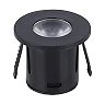 Round recessed LED furniture light 1W 3000K 60 lm black (Optonica 3296)
