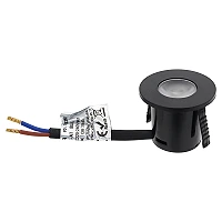 Apaļš iebūvējamais LED mēbeļu gaismeklis 1W 3000K 60 lm melns (Optonica 3296)