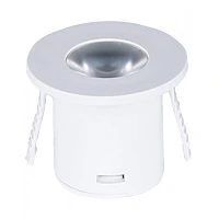 Apaļš iebūvējamais LED mēbeļu gaismeklis 1W 3000K 60 lm balts (Optonica 3297)