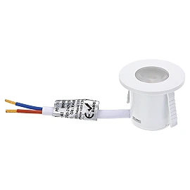 Apaļš iebūvējamais LED mēbeļu gaismeklis 1W 3000K 60 lm balts (Optonica 3297)