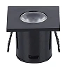 Square recessed LED furniture light 1W 3000K 60 lm black (Optonica 3298)