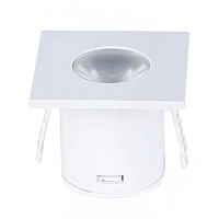 Kvadrāta iebūvējamais LED mēbeļu gaismeklis 1W 3000K 60 lm balts (Optonica 3299)
