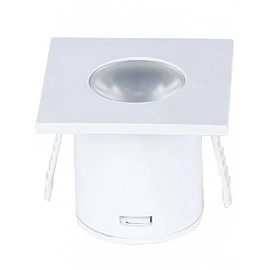 Square recessed LED furniture light 1W 3000K 60 lm white (Optonica 3299)