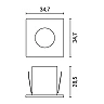 Square recessed LED furniture light 1W 3000K 60 lm white (Optonica 3299)