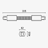 Flexible connector for 3-phase track 5025 white (Optonica)