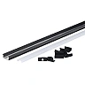 Surface aluminium profile for LED strip, black, white diffuser, 2m (Optonica 5185)
