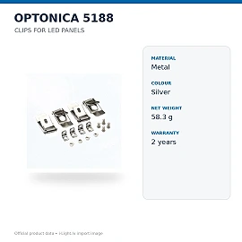 Recessed mounting clip set for LED panels, 4 pcs (Optonica)