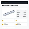 Recessed aluminium LED strip profile with white cover, 2 m (Optonica 5192)