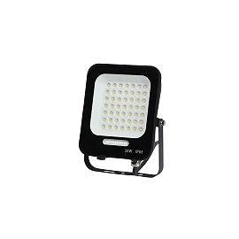 LED outdoor floodlight, black, 30W, 2700lm, 4500K, IP65 (Optonica)