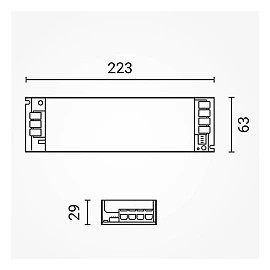 AC/DC power supply, 300W, 12V DC, 25A, fanless (Optonica 6239)