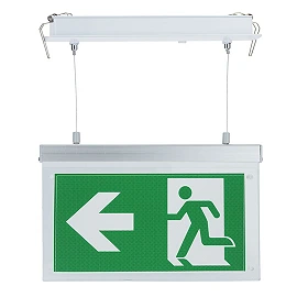 Suspended LED emergency exit light with EXIT legend, 2W, 80lm, 3h (Optonica 7205)