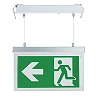 Suspended LED emergency exit light with EXIT legend, 2W, 80lm, 3h (Optonica 7205)
