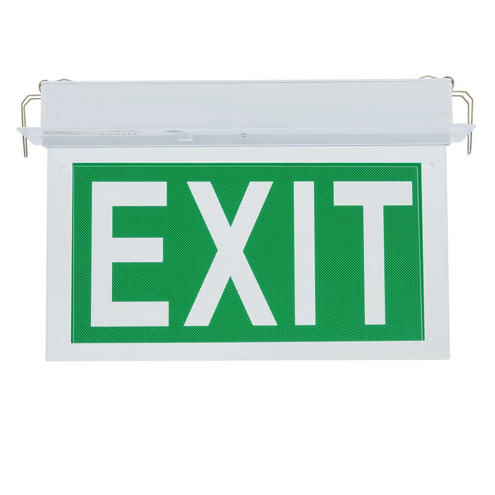 Recessed LED emergency exit light with legend, 2W, 3h (Optonica 7206)