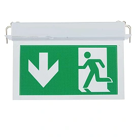 Recessed LED emergency exit light with legend, 2W, 3h (Optonica 7206)