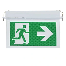 Recessed LED emergency exit light with legend, 2W, 3h (Optonica 7206)