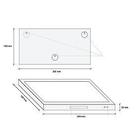 LED emergency exit light with PVC legend, 3W, 3h (Optonica 7207)