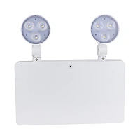 Twin-head LED emergency light with self-test, 3W, 280lm, 3h (Optonica 7208)