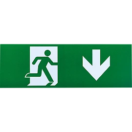 Down-arrow evacuation sticker for emergency light 7201 (Optonica 7212)