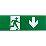 Down-arrow evacuation sticker for emergency light 7201 (Optonica 7212)