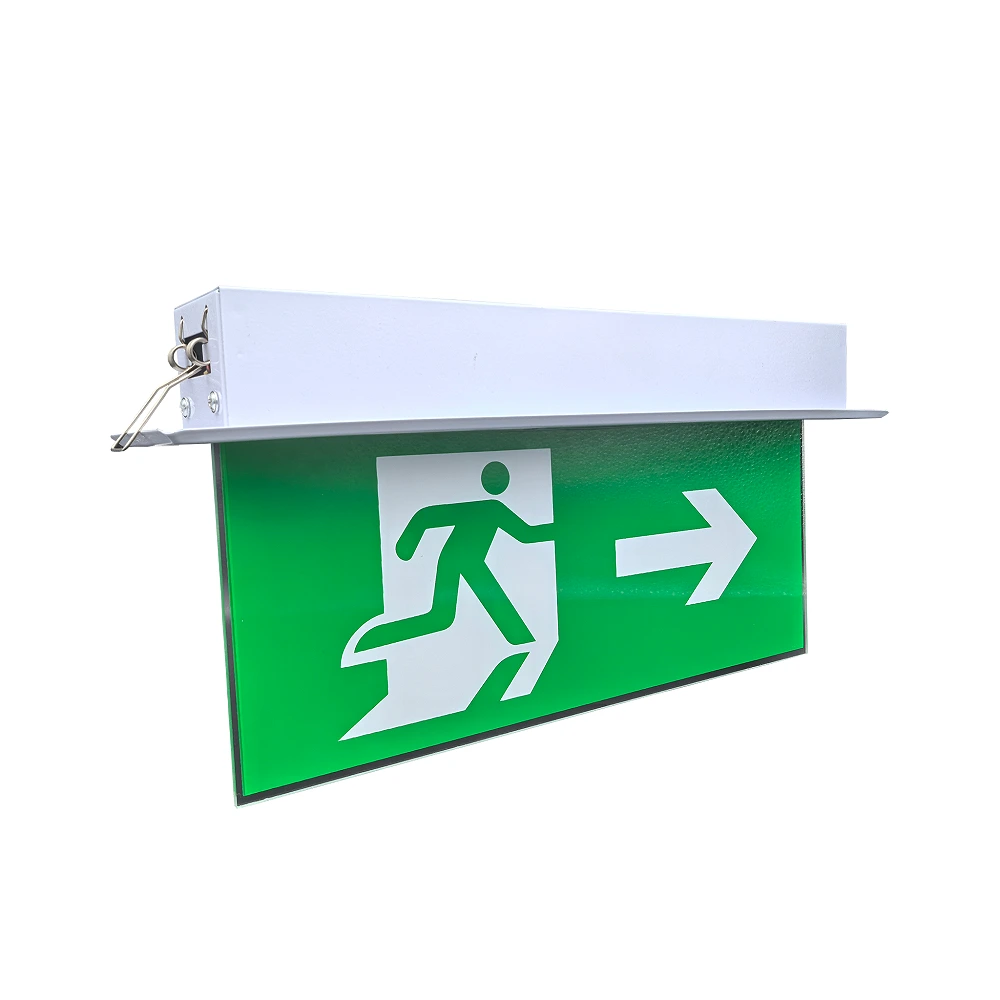 Recessed suspended LED emergency exit light, 2W, 100lm, 6000K (Optonica 7223)