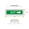 EXIT direction sticker for emergency light 7225 (Optonica 7225S)