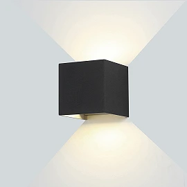 LED āra sienas gaismeklis 6W, 660lm, 3000K, IP54, melns (Optonica 7452)