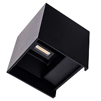 LED āra sienas gaismeklis 6W, 660lm, 3000K, IP54, melns (Optonica 7452)