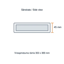 Surface-mount frame for LED panel, 300×300mm, white (Optonica 9571)