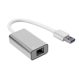 Gigabit LAN to USB-A adapter, aluminium, silver (Optonica)