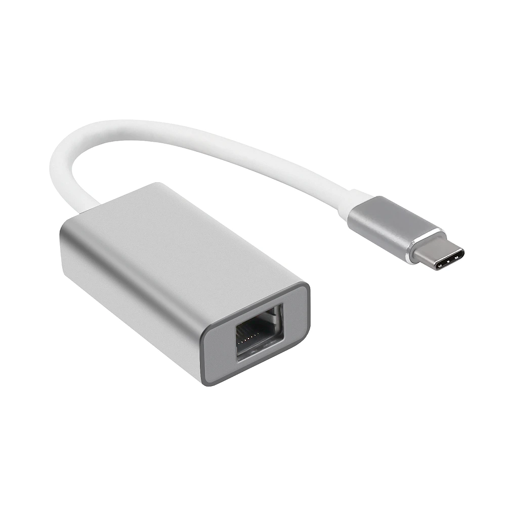 Gigabit LAN to USB-C adapter, aluminium, silver (Optonica)