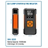 2-in-1 car jump starter and tire inflator 12V 37Wh 150 PSI dark grey (Optonica)