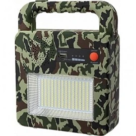 Portable solar speaker lamp, Bluetooth, 3.5 W, 380/130 lm, IP44, camouflage (Optonica)