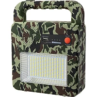 Portable solar speaker lamp, Bluetooth, 3.5 W, 380/130 lm, IP44, camouflage (Optonica)