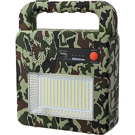 Portable solar speaker lamp, Bluetooth, 3.5 W, 380/130 lm, IP44, camouflage (Optonica)
