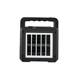 Portable solar speaker lamp, Bluetooth, 3.5 W, 380/130 lm, IP44, black (Optonica)