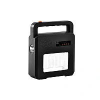 Portable solar speaker lamp, Bluetooth, 3.5 W, 380/130 lm, IP44, black (Optonica)