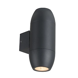 Wall Lamp Aluminium IP54, 2×GU10, Black Body (Optonica)