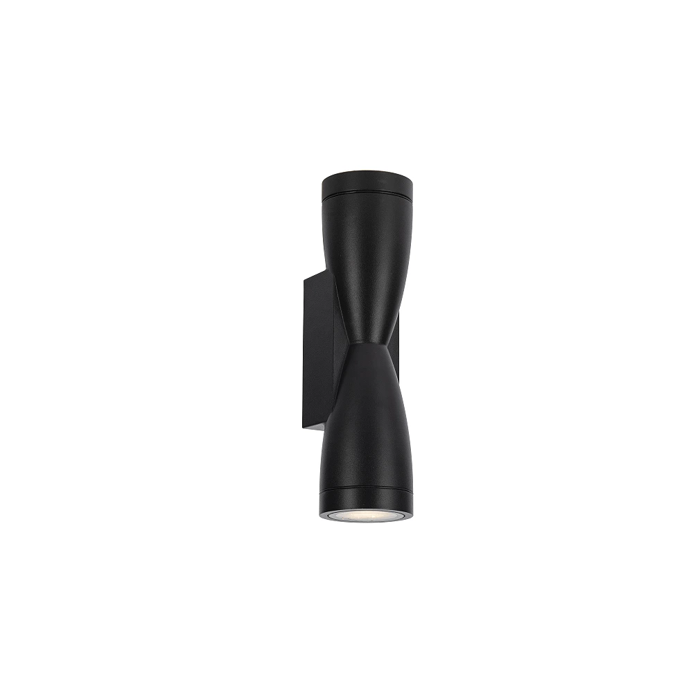 Wall Lamp Aluminium IP54, 2×GU10, Black Body (Optonica)