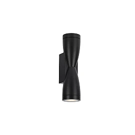 Wall Lamp Aluminium IP54, 2×GU10, Black Body (Optonica)
