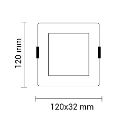 LED mini modulis kvadrātveida 6W CCT, Optonica