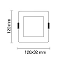 LED mini modulis kvadrātveida 6W CCT, Optonica