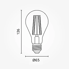 LED Filament Bulb A60 E27 12W 2700K 1500lm (OPTONICA)